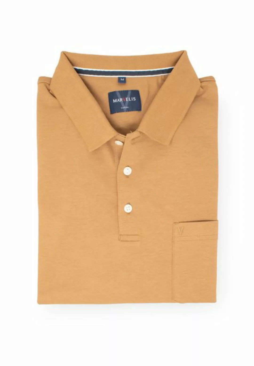 MARVELIS Poloshirt Poloshirt - Quick Dry - Einfarbig - Nougat Quick Dry günstig online kaufen