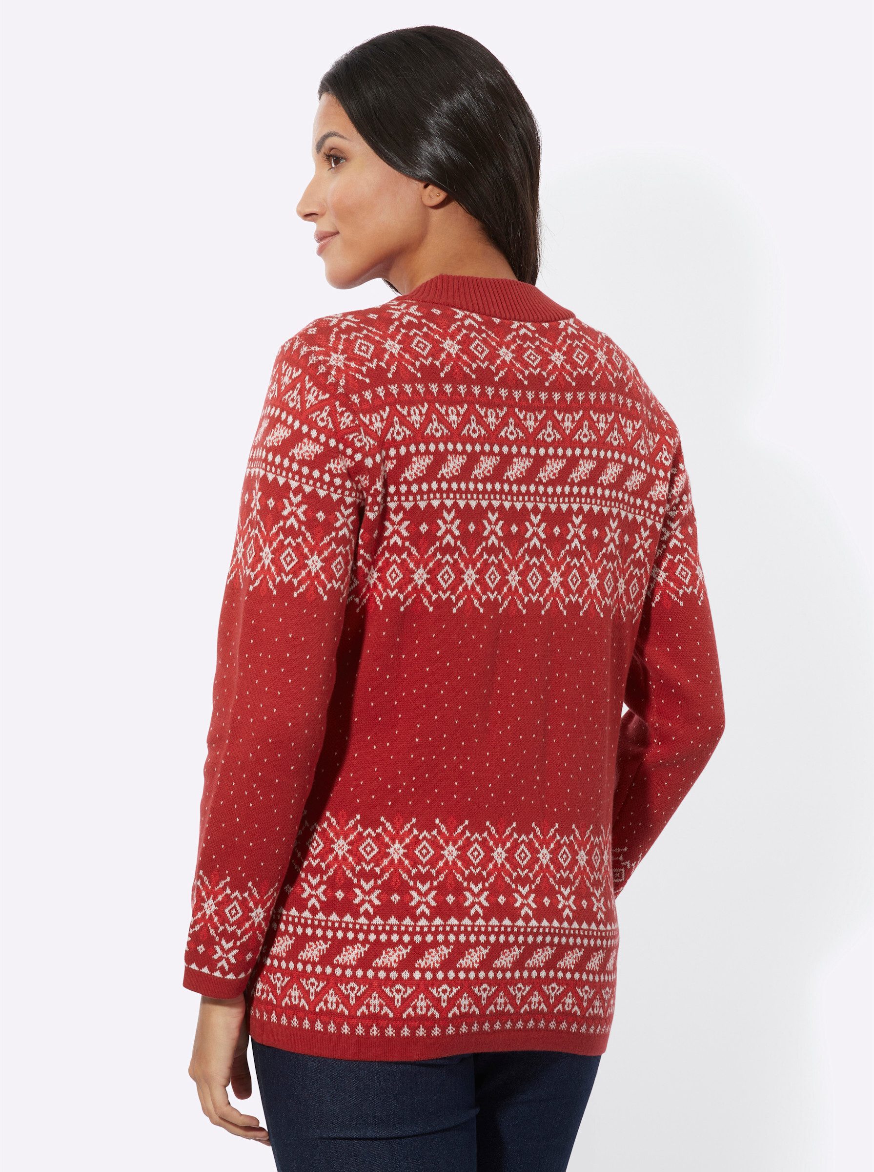 Sieh an! Strickjacke Jacquardstrickjacke günstig online kaufen
