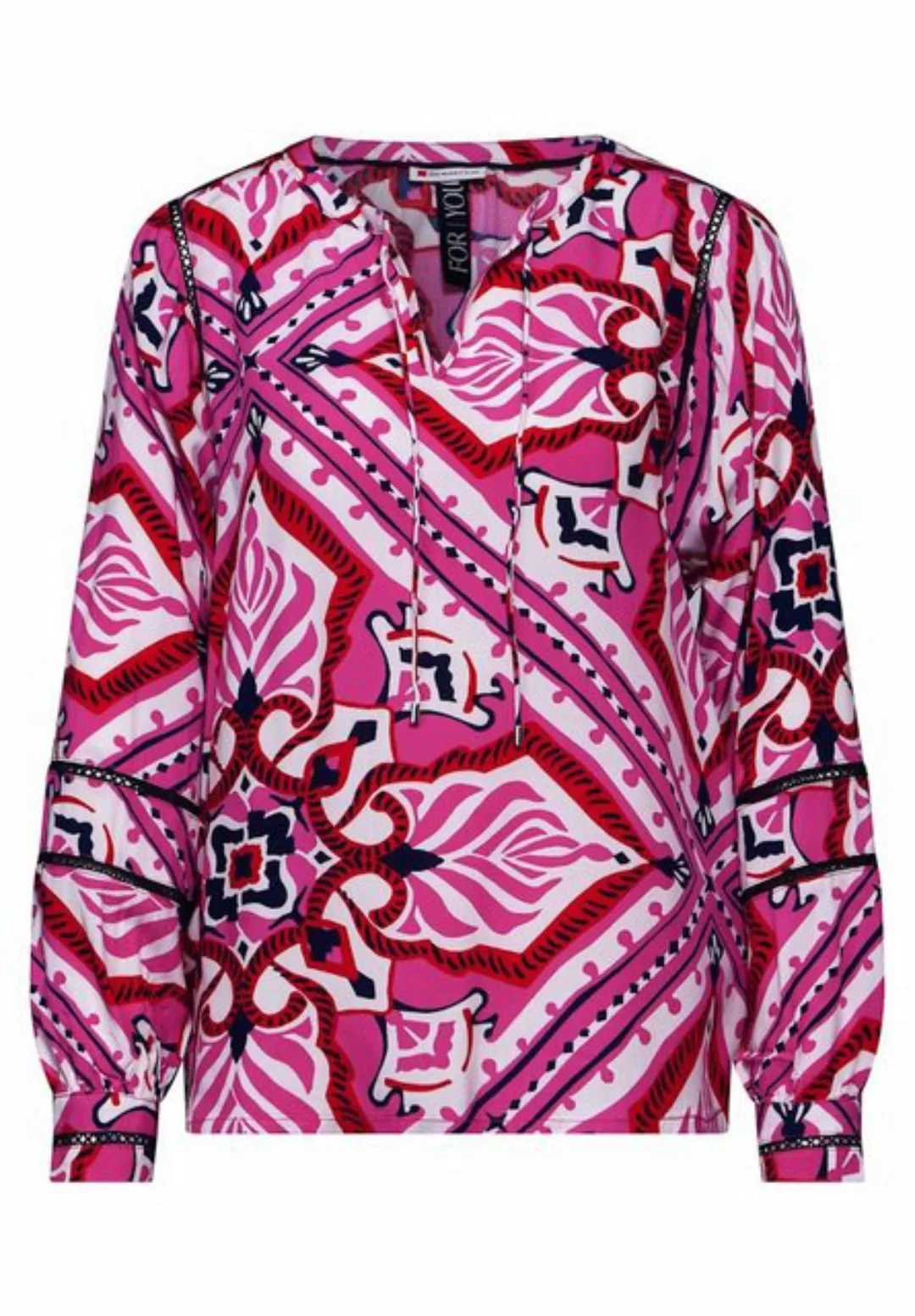 STREET ONE Tunika Printed tunicblouse w crochet, magnolia pink günstig online kaufen