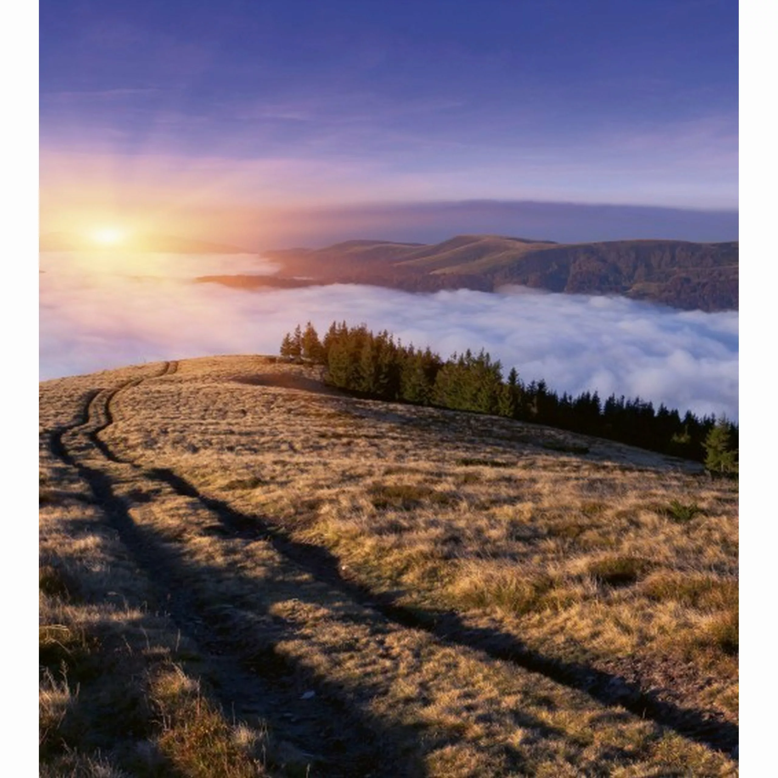Fototapete SUNRISE IN MOUNTAINS  | MS-3-0063 | Braun | Digitaldruck auf Vli günstig online kaufen