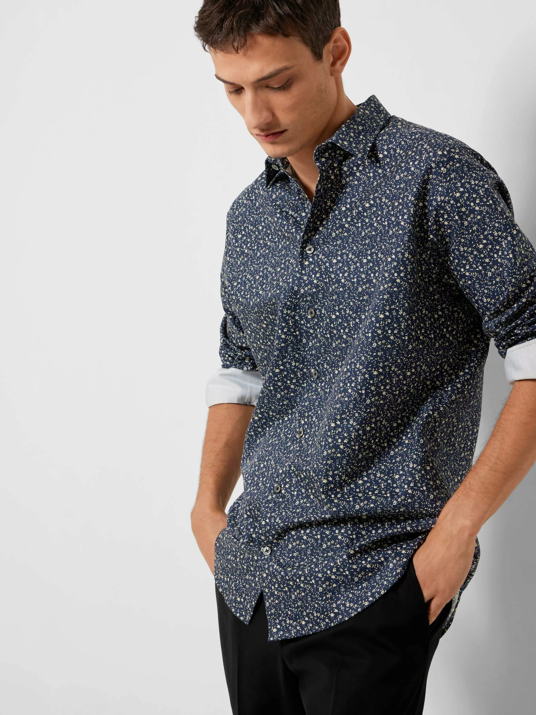 SELECTED HOMME Langarmhemd "SLHSLIMSOHO-DETAIL SHIRT LS NOOS" günstig online kaufen