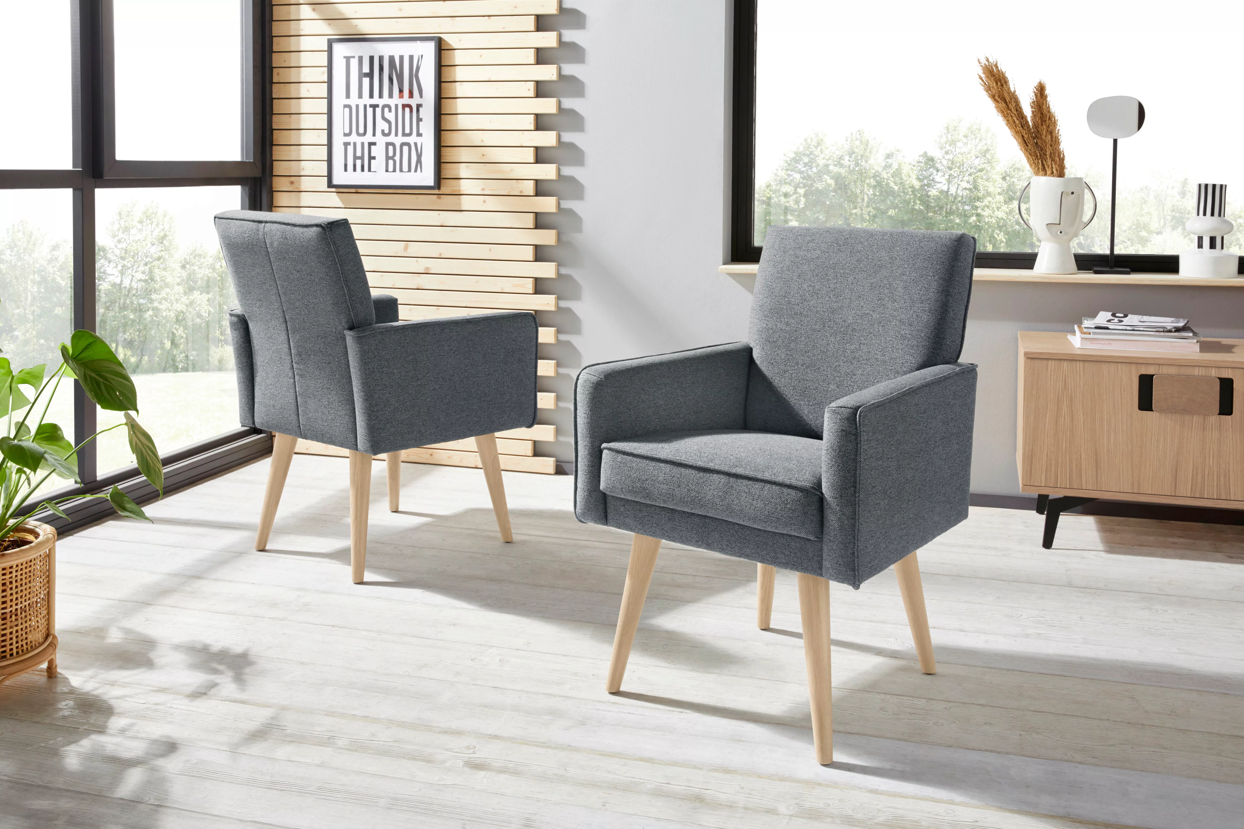 exxpo - sofa fashion Sessel "Lungo, Loungesessel mit moderner Kedernaht, be günstig online kaufen