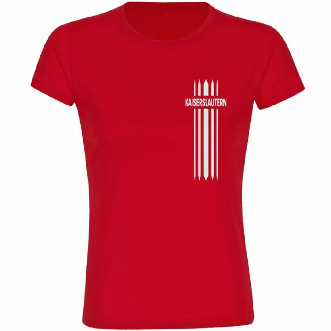 multifanshop T-Shirt Damen Kaiserslautern - Streifen - Frauen günstig online kaufen