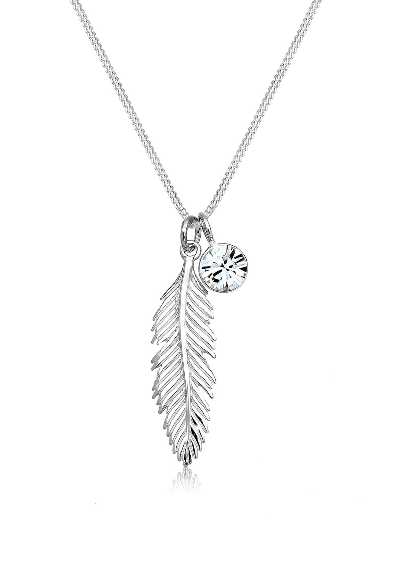 Elli Kette mit Anhänger Feder Boho günstig online kaufen