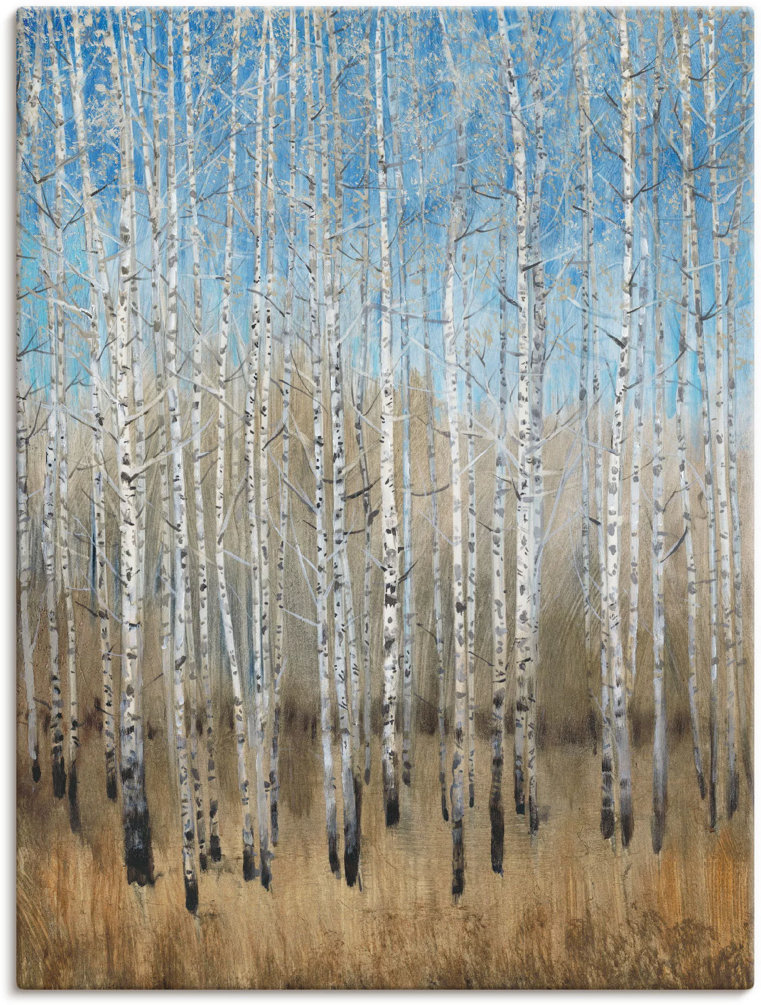 Artland Wandbild "Staubige blaue Birken II", Wald, (1 St.) günstig online kaufen