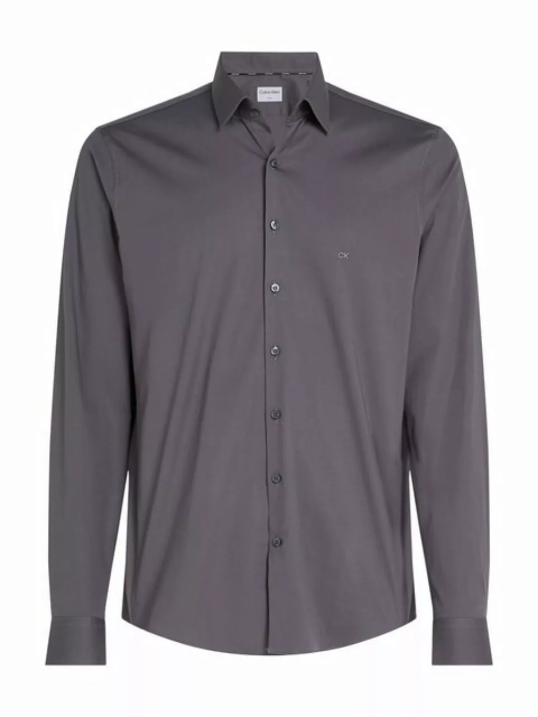 Calvin Klein Businesshemd POPLIN STRETCH SLIM SHIRT mit Kentkragen, Logopri günstig online kaufen