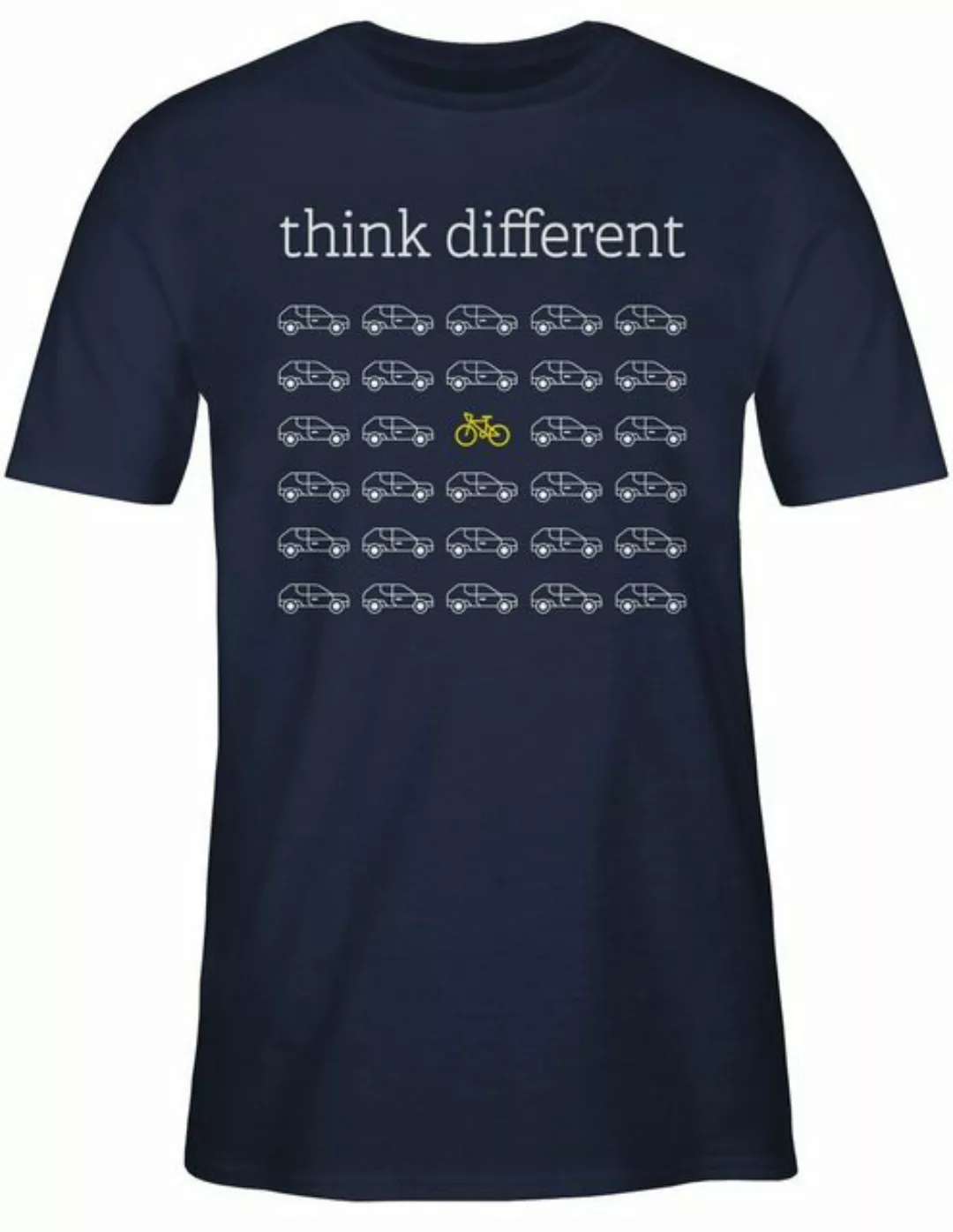 Shirtracer T-Shirt Think Different - Geschenk Fahrradfahrer Fahrradfahrerin günstig online kaufen