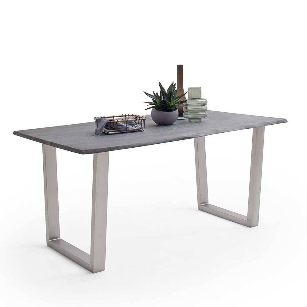 Esstisch Holztisch mit natürlicher Baumkante aus Akazie Massivholz günstig online kaufen