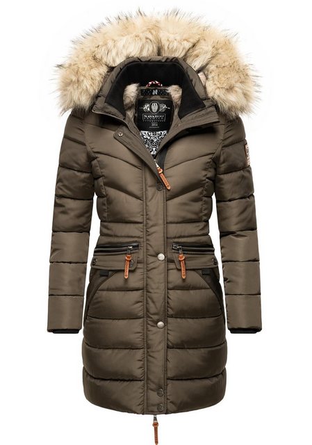 Navahoo Steppmantel "Paula", stylischer Winter Parka m. edlem Fellimitat günstig online kaufen