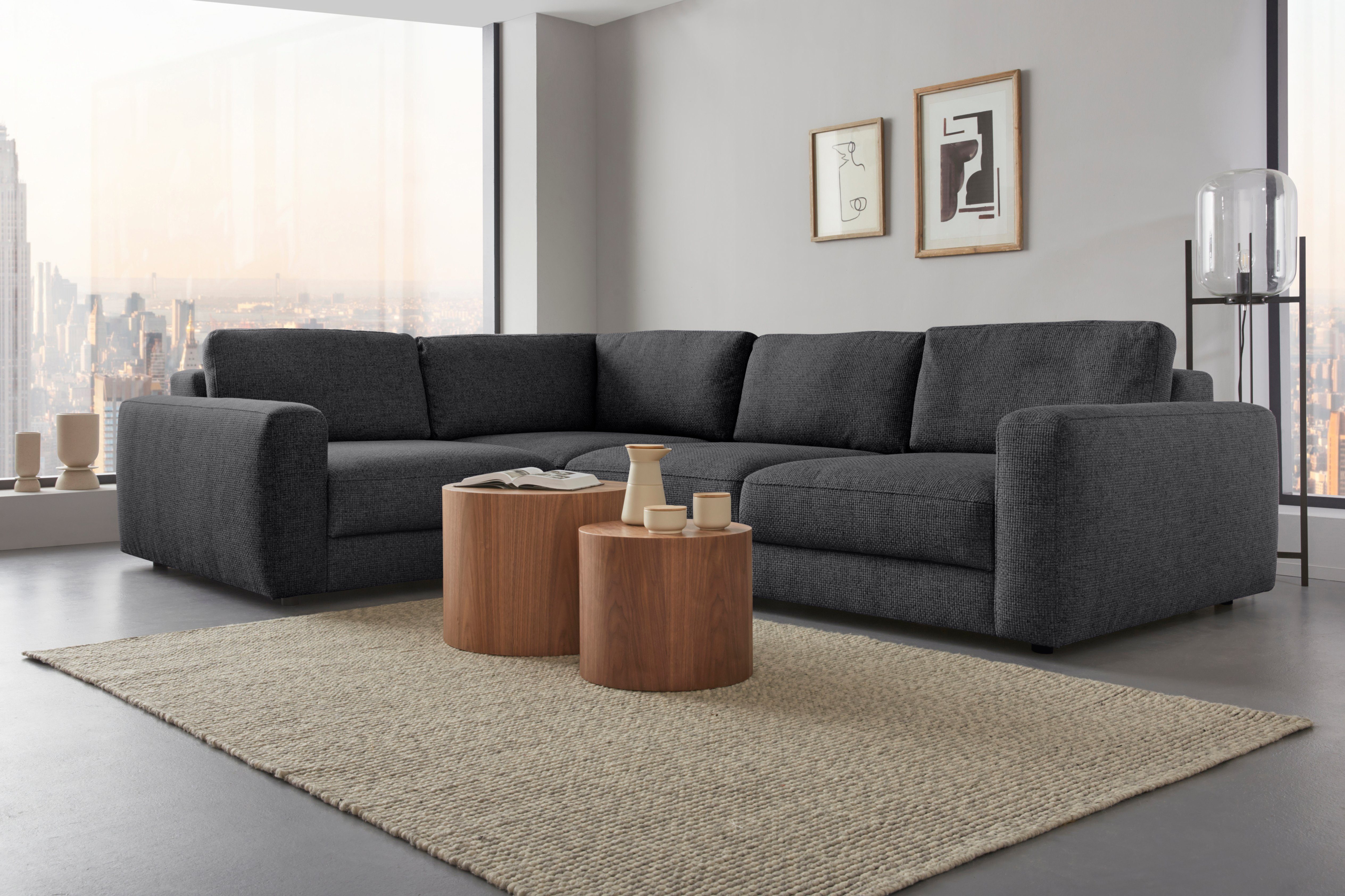 Places of Style Ecksofa "Bloomfield, Mega Polsterecke, Breite 289cm, viel P günstig online kaufen