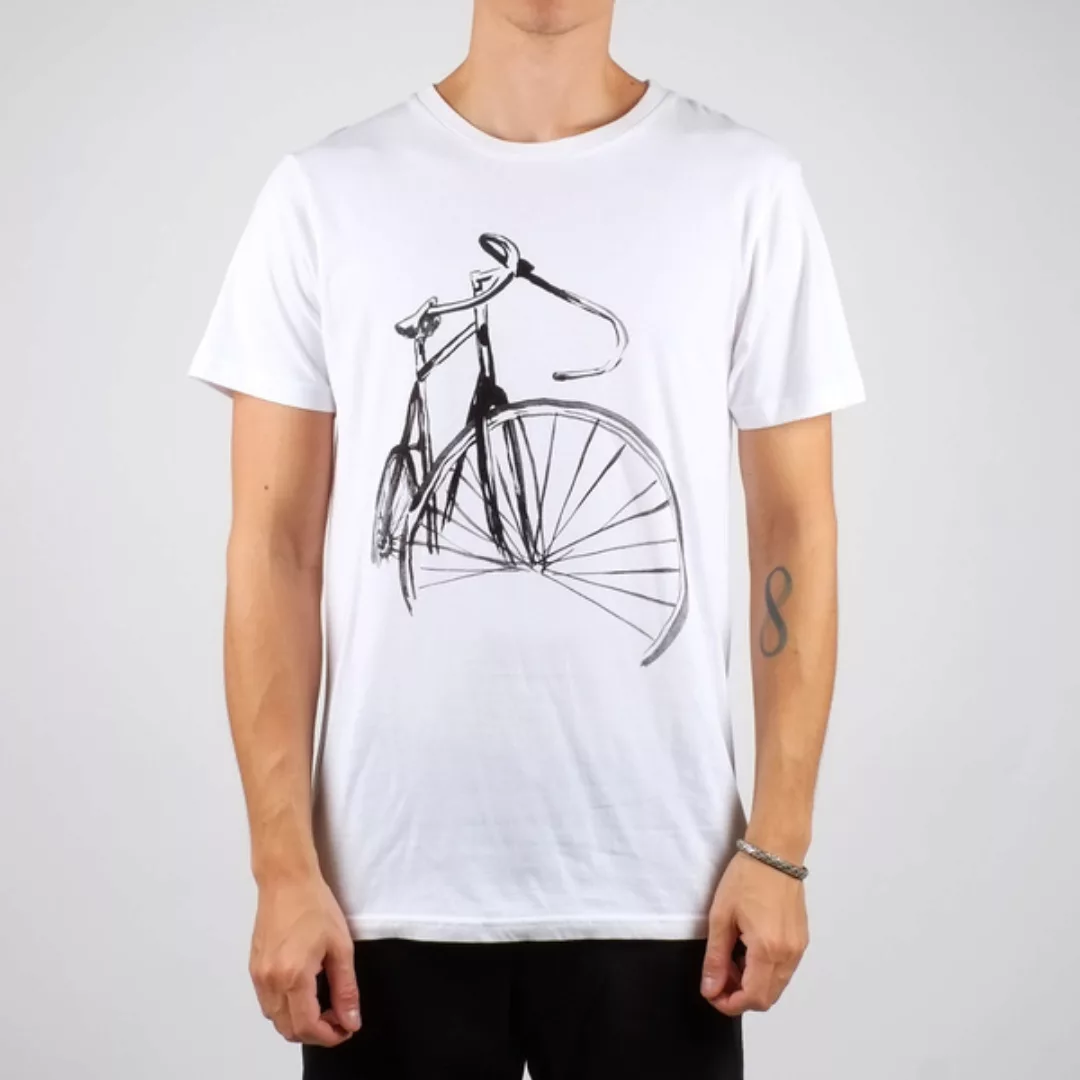 T-shirt Stockholm Sketch Bike White günstig online kaufen