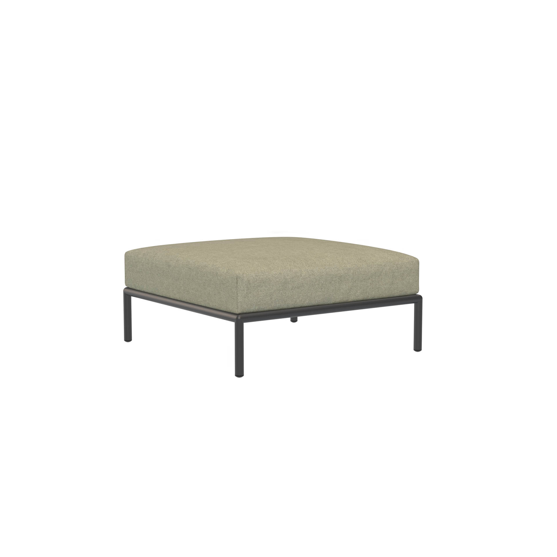 LEVEL2 Outdoor Ottoman Lounge-Modul 3 Moosgrün Dunkelgrau günstig online kaufen