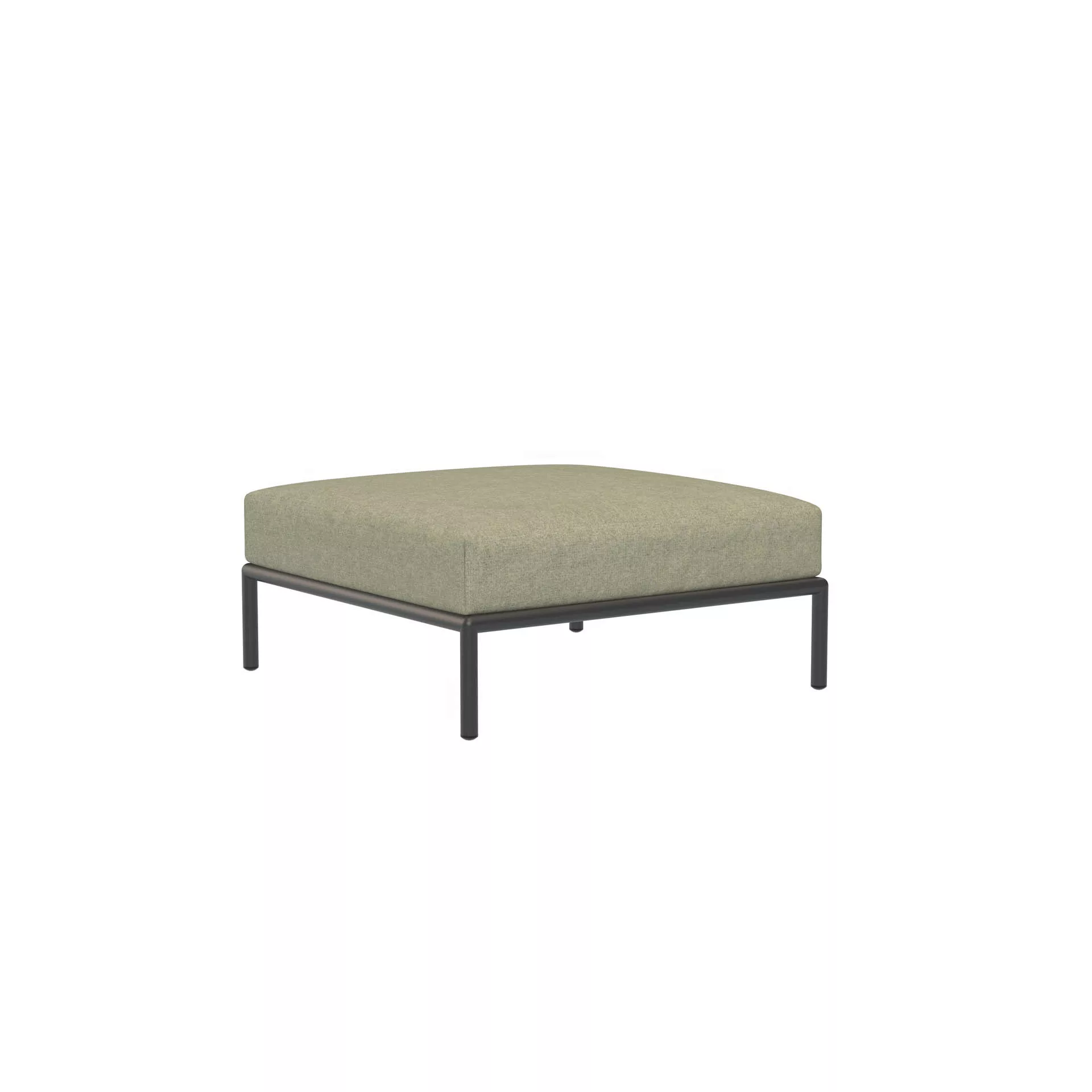 LEVEL2 Outdoor Ottoman Lounge-Modul 3 Moosgrün Dunkelgrau günstig online kaufen