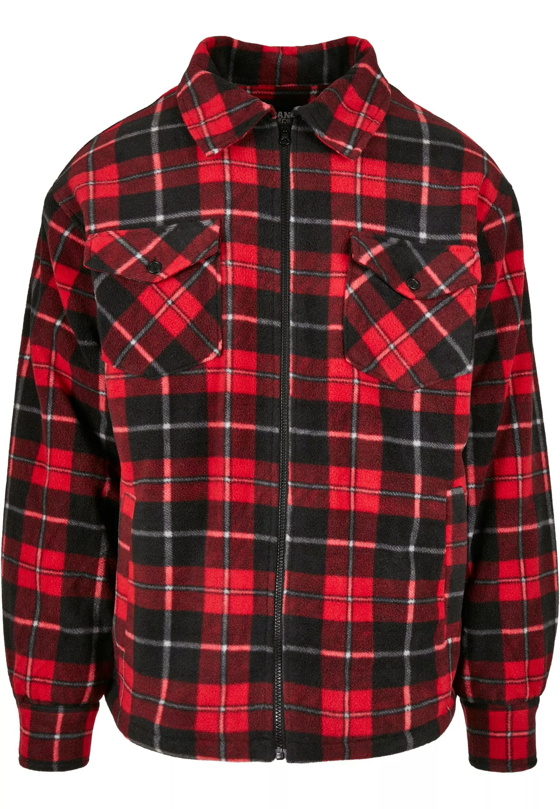 URBAN CLASSICS Allwetterjacke "Urban Classics Herren Plaid Teddy Lined Shir günstig online kaufen