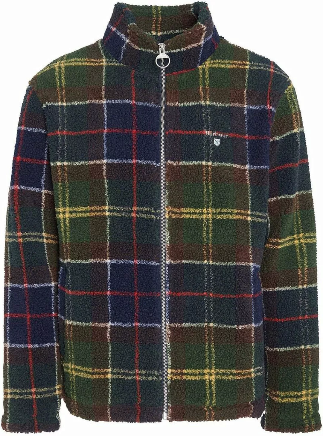 Barbour Tartan Sherpa Fleece Strickjacke Multicolour - Größe M günstig online kaufen