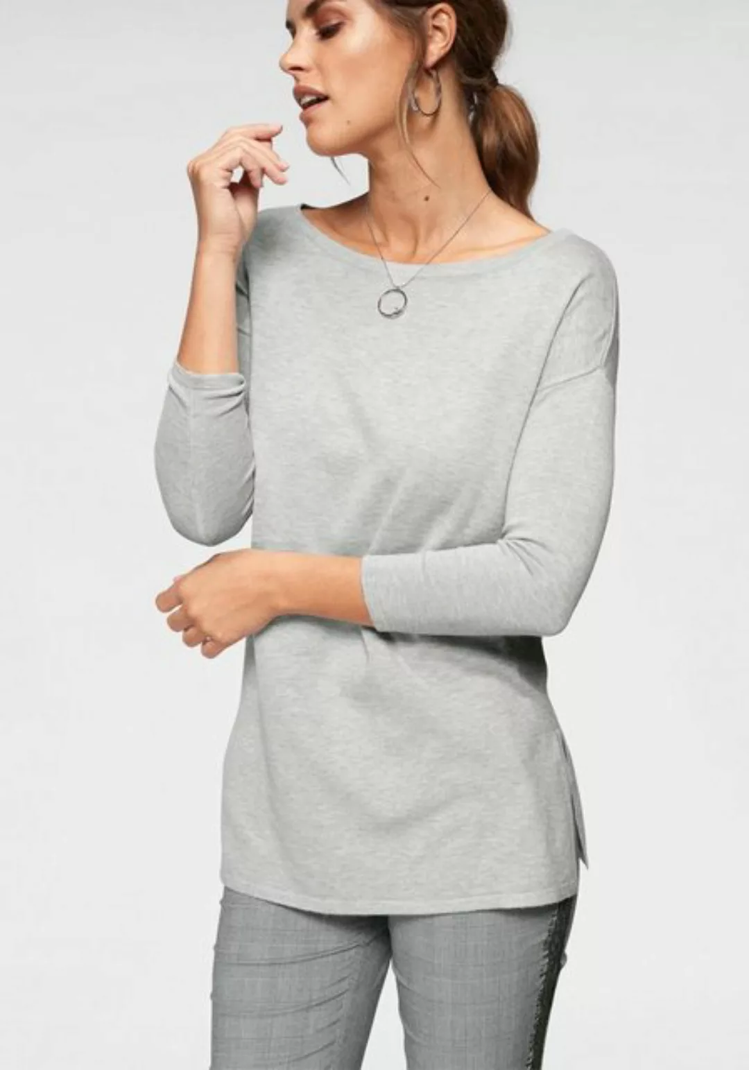 Laura Scott Longpullover mit Seitenschlitzen günstig online kaufen