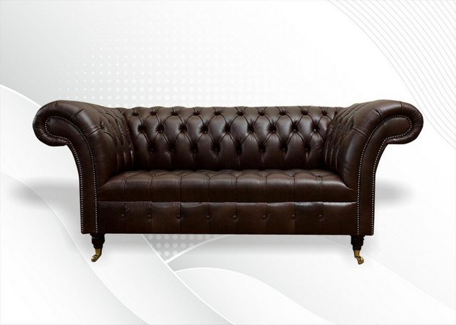 Xlmoebel Sofa Chesterfield Design Sofa-Set mit 2 Sitzplätzen aus Leder in B günstig online kaufen