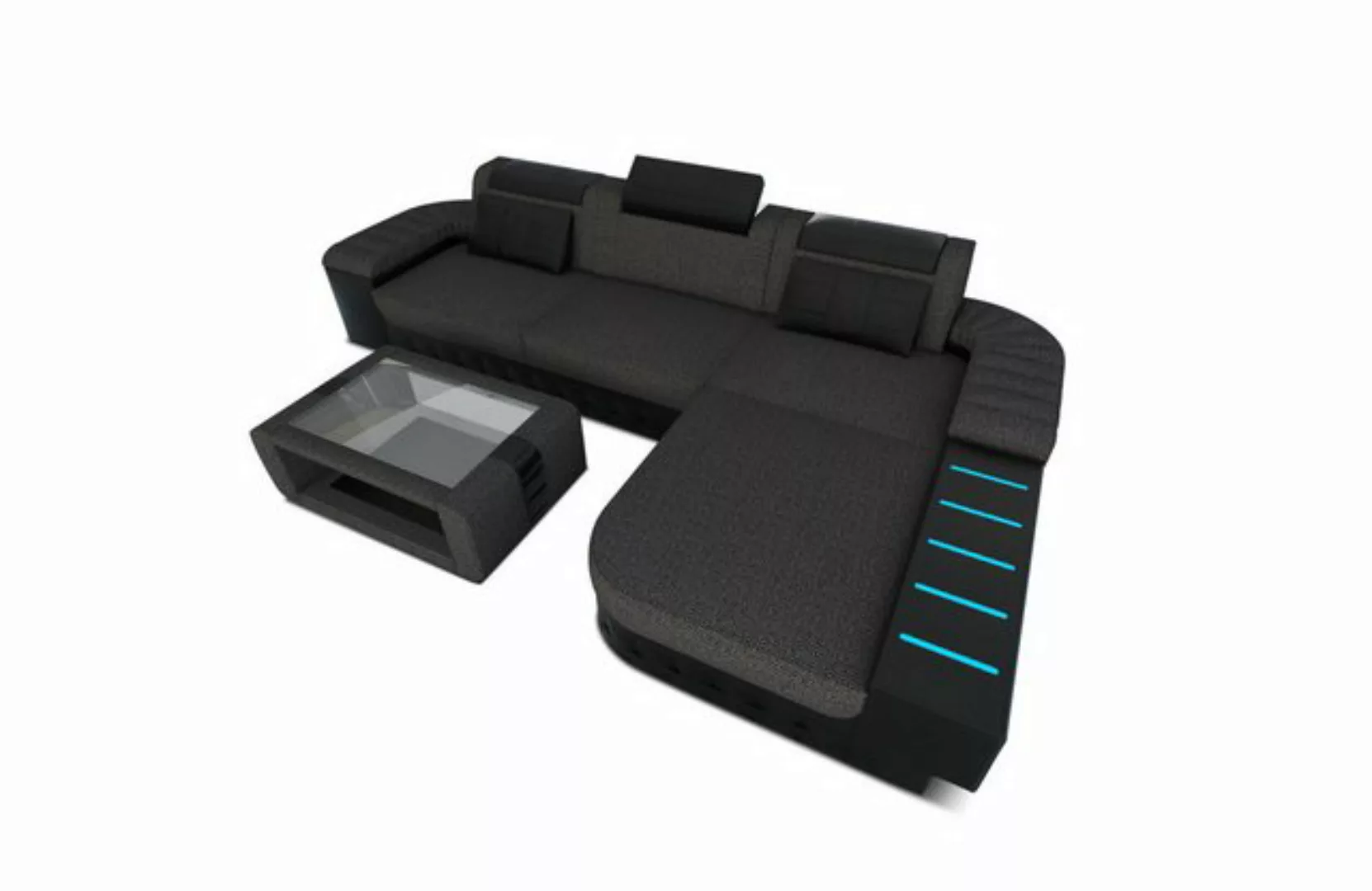 Sofa Dreams Ecksofa Stoff Sofa Bellagio L Form Polstersofa Couch Stoffsofa, günstig online kaufen