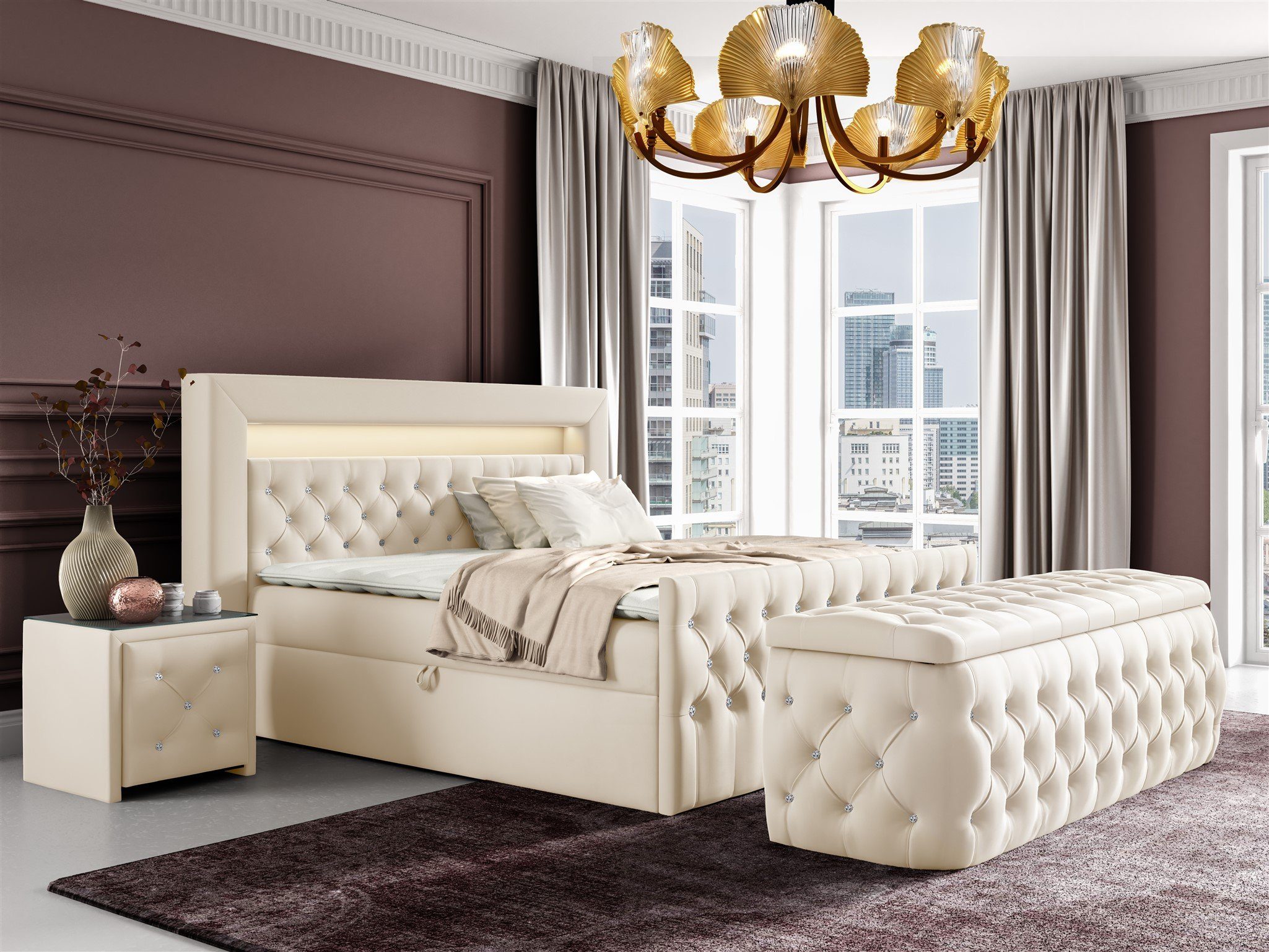Fun Möbel Boxbett Schlafzimmerbett SEVRA Nr.4 günstig online kaufen