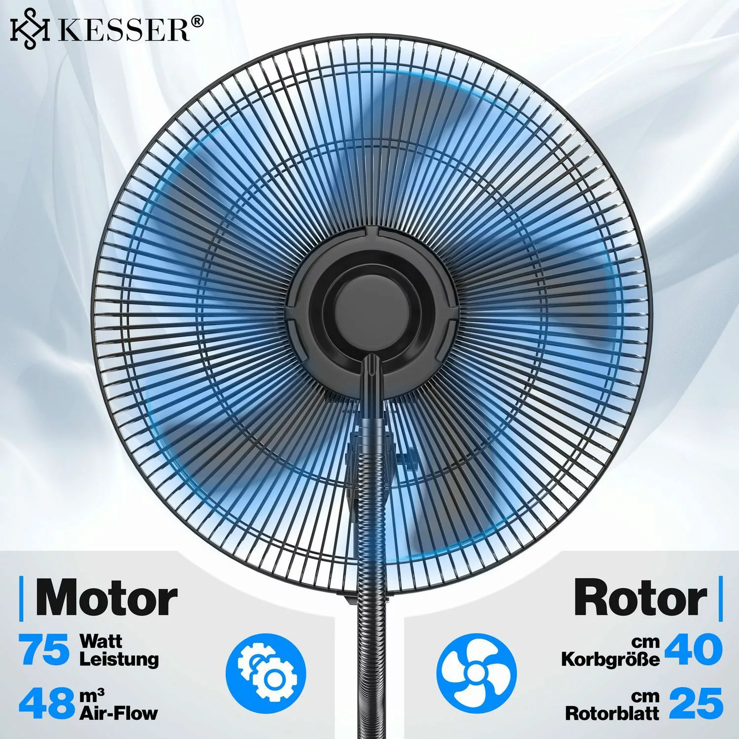 KESSER Standventilator, Stand-Ventilator Frosty mit Wasser günstig online kaufen