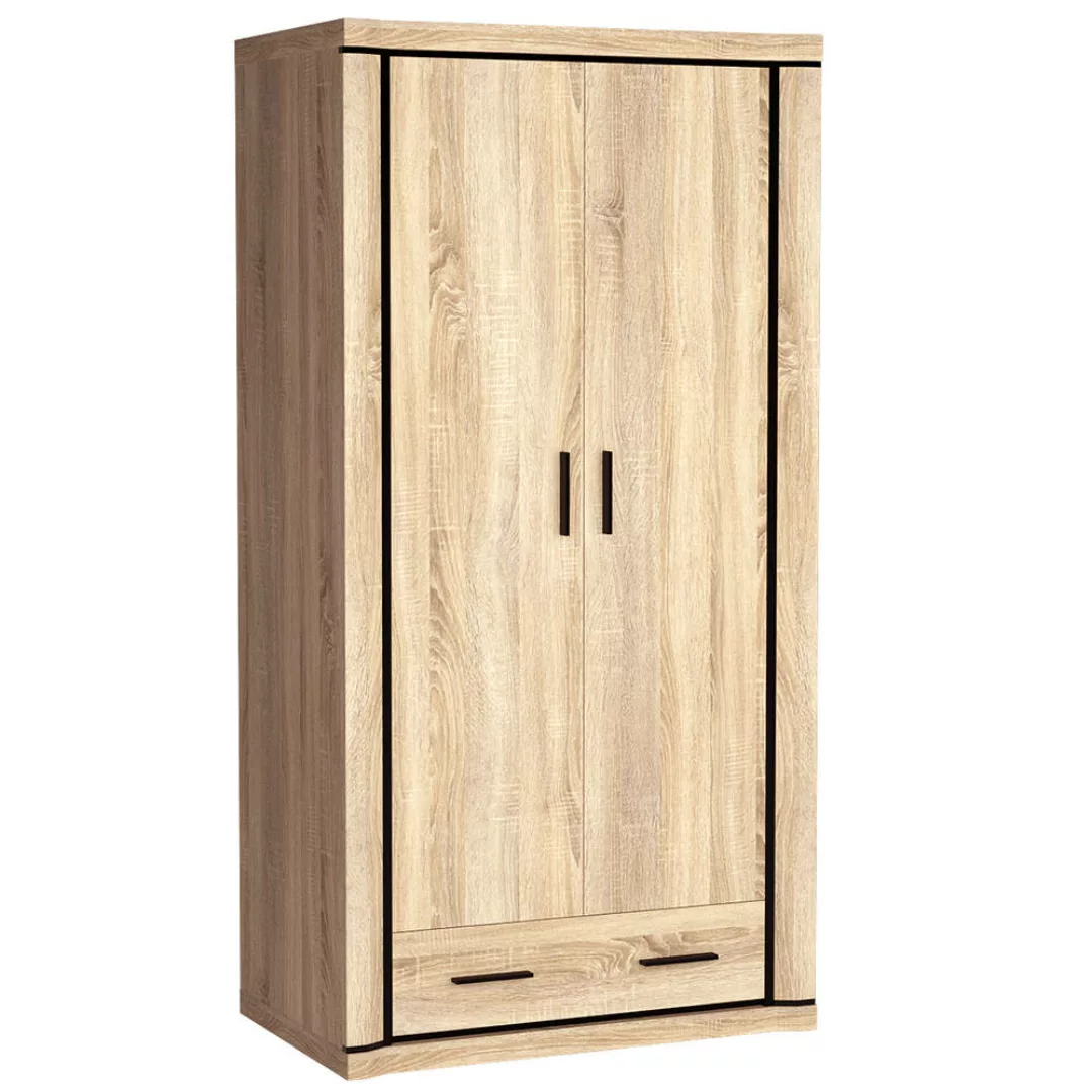 Kleiderschrank Regalschrank 97cm in Sonoma Eiche DUNEDIN-161 günstig online kaufen