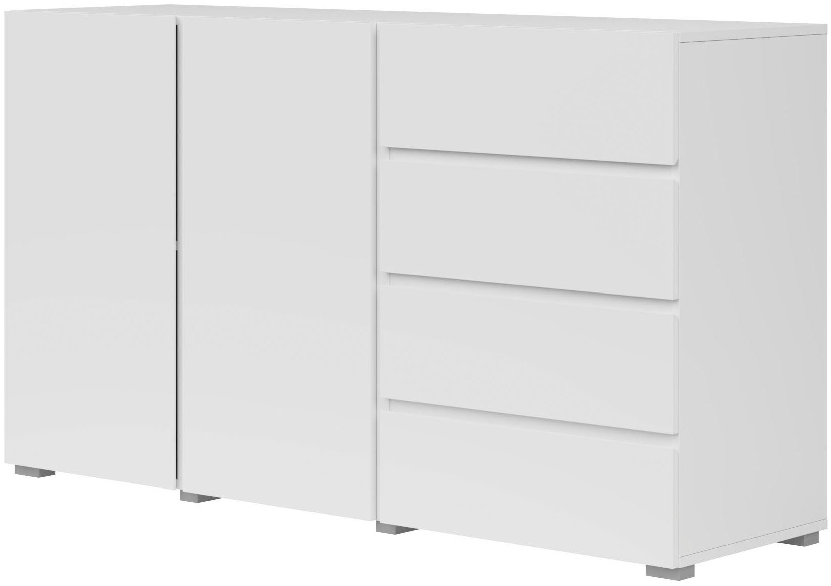 INOSIGN Sideboard "Metric,Breite 138 cm, grifflose Kommode 2 Türen/4 Schubk günstig online kaufen
