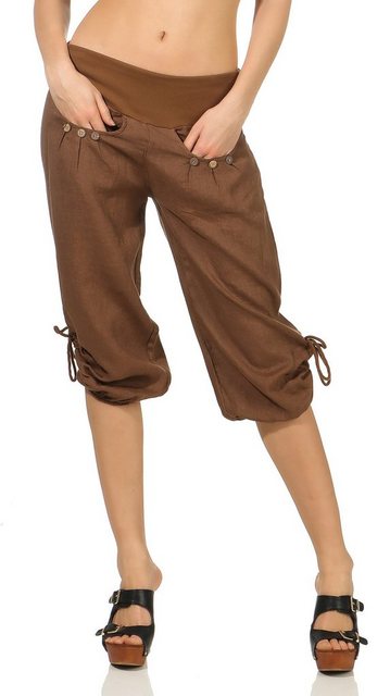 malito more than fashion Caprihose 6302 3/4 Leinenhose günstig online kaufen