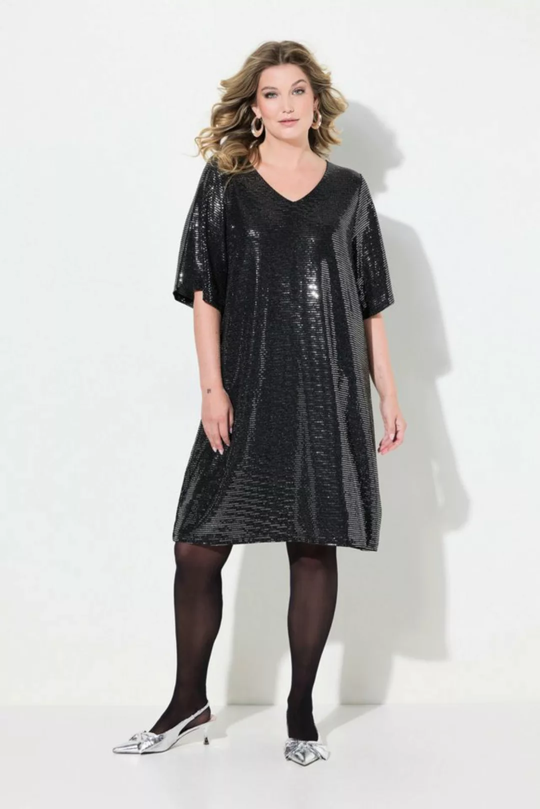 MIAMODA Abendkleid Kleid A-Linie Pailletten-Optik 3/4-Ärmel günstig online kaufen