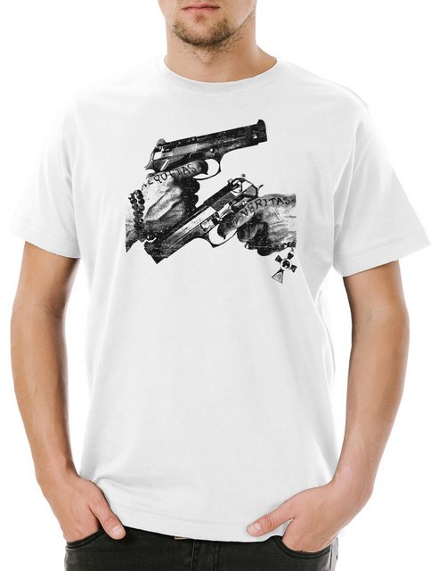 Urban Backwoods Print-Shirt Veritas Aequitas Herren T-Shirt Boondock Tattoo günstig online kaufen