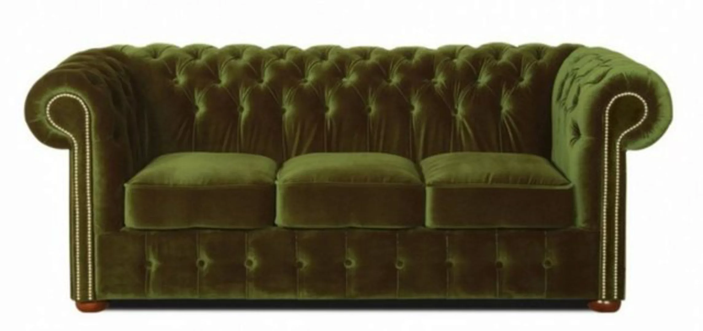 Casa Padrino Chesterfield-Sofa Chesterfield 3er Sofa Dunkelgrün 200 x 90 x günstig online kaufen