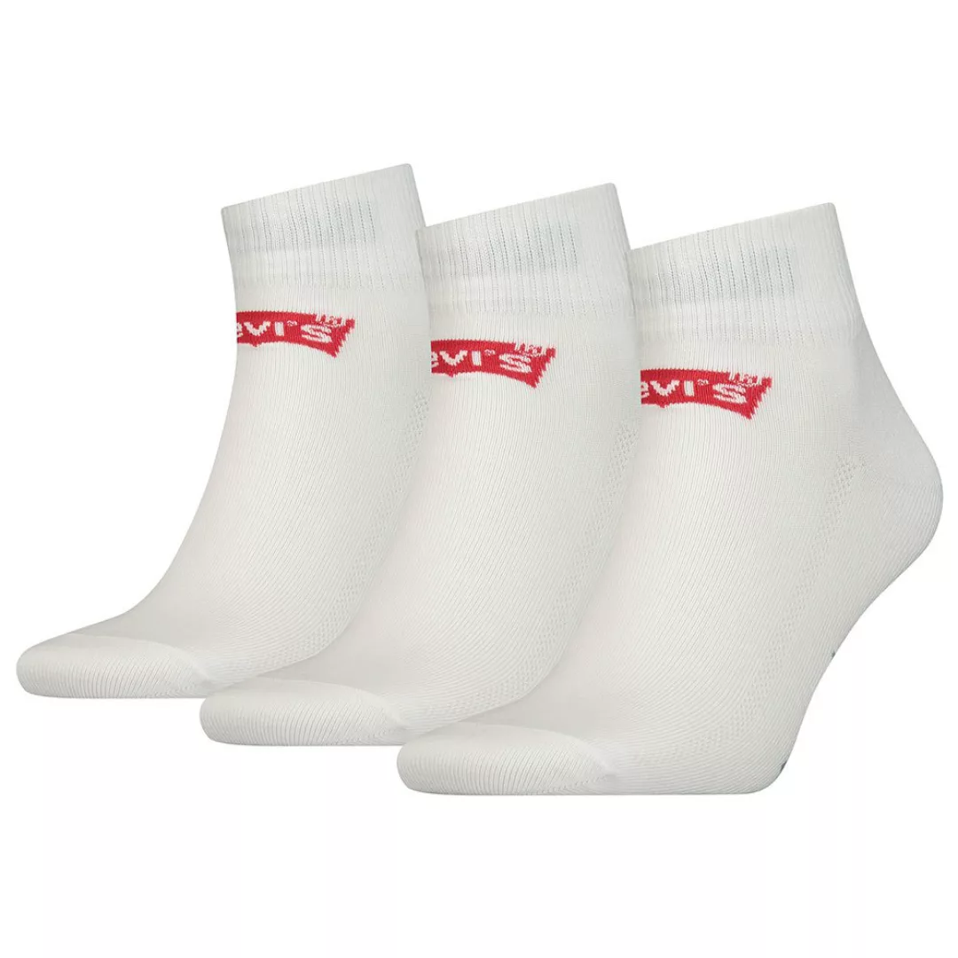 Levi´s ® Batwing Logo Mid Socken 3 Paare EU 35-38 White günstig online kaufen