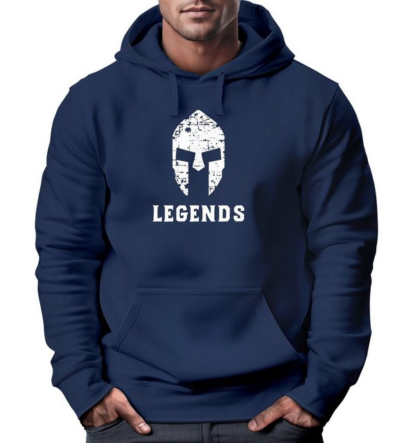 Neverless Hoodie Hoodie Herren Legends Sparta Spartaner Helm Neverless günstig online kaufen