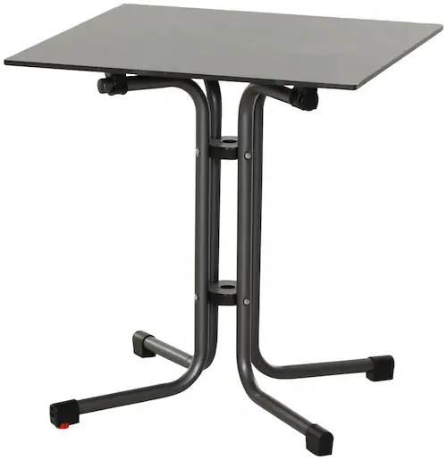 Siena Garden Klapptisch Sola Quadratisch Silber 65 cm x 65 cm günstig online kaufen