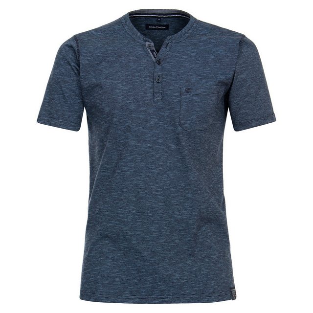 CASAMODA Rundhalsshirt CasaModa Henley T-Shirt XXL blau fein gestreift günstig online kaufen