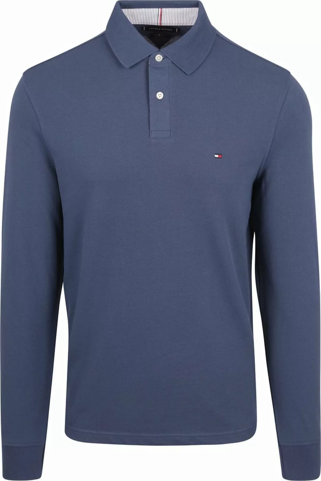 Tommy Hilfiger Longsleeve Polo Dunkelblau - Größe L günstig online kaufen