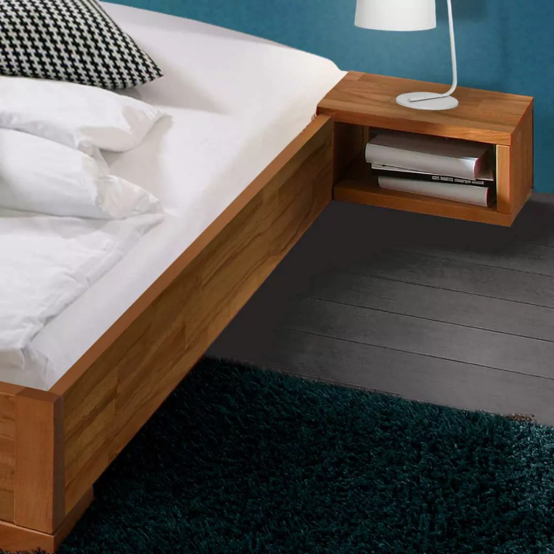 Bett aus Kernbuche Massivholz Nachttisch günstig online kaufen