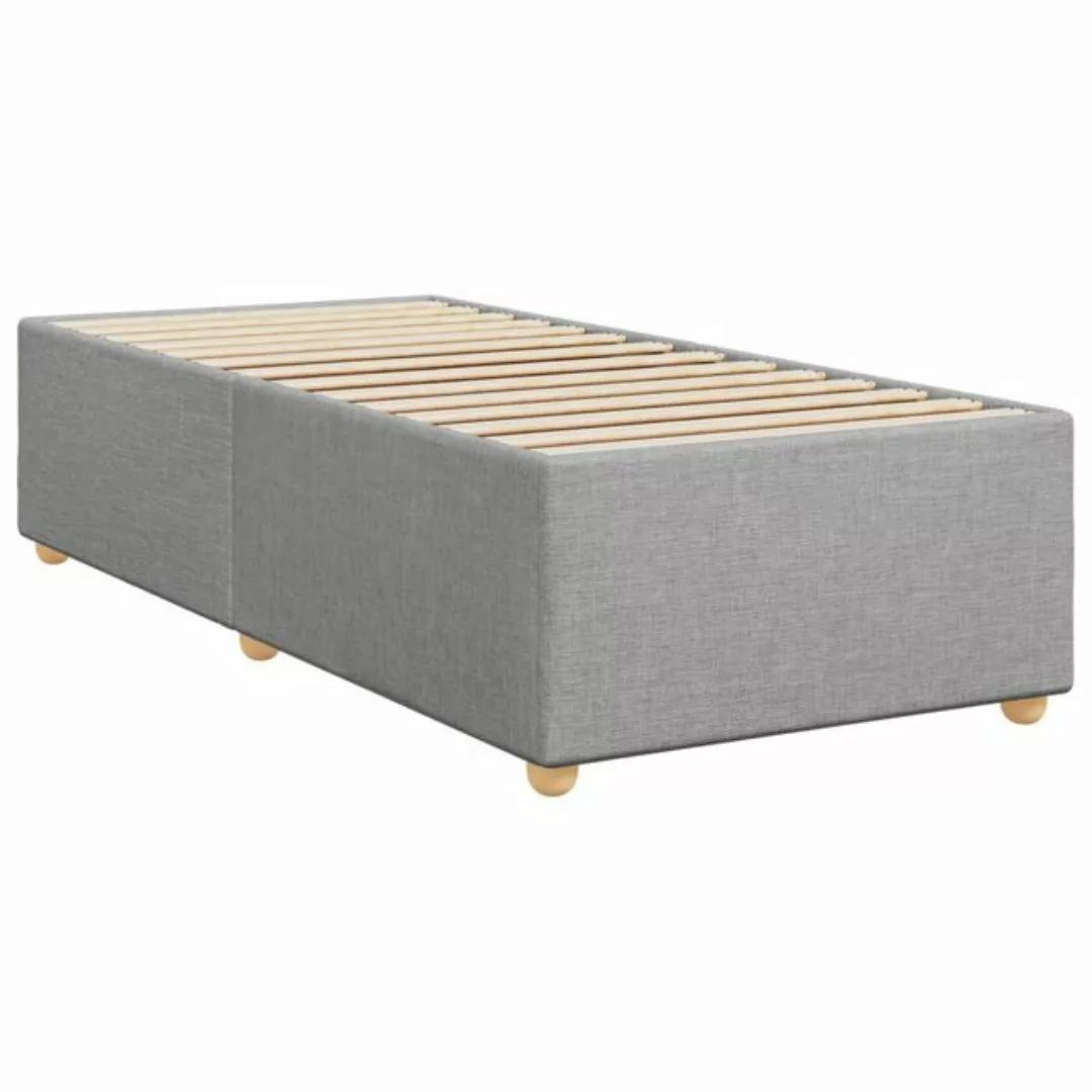 vidaXL Bett Bettgestell ohne Matratze Hellgrau 80x200 cm Stoff günstig online kaufen