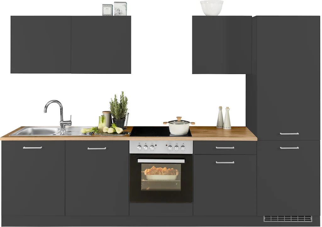 HELD MÖBEL Küchenzeile "Kehl", ohne E-Geräte, Breite 300 cm, für Kühl/Gefri günstig online kaufen
