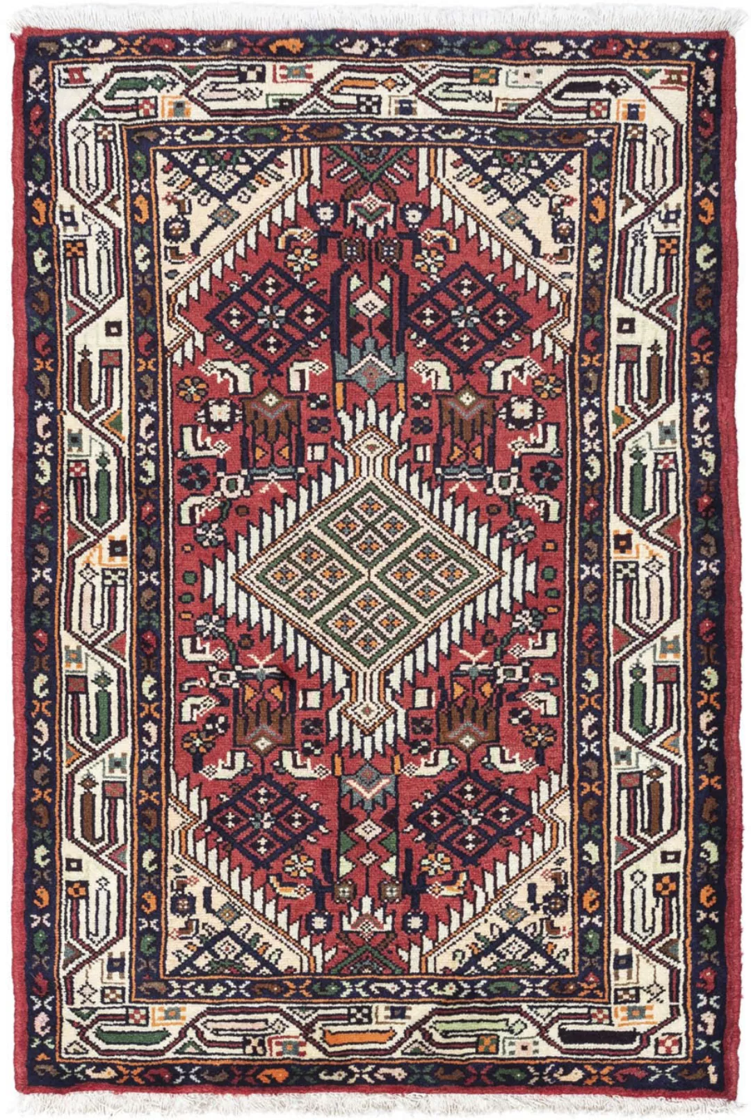 morgenland Wollteppich »Hosseinabad Medaillon Beige 125 x 80 cm«, rechtecki günstig online kaufen