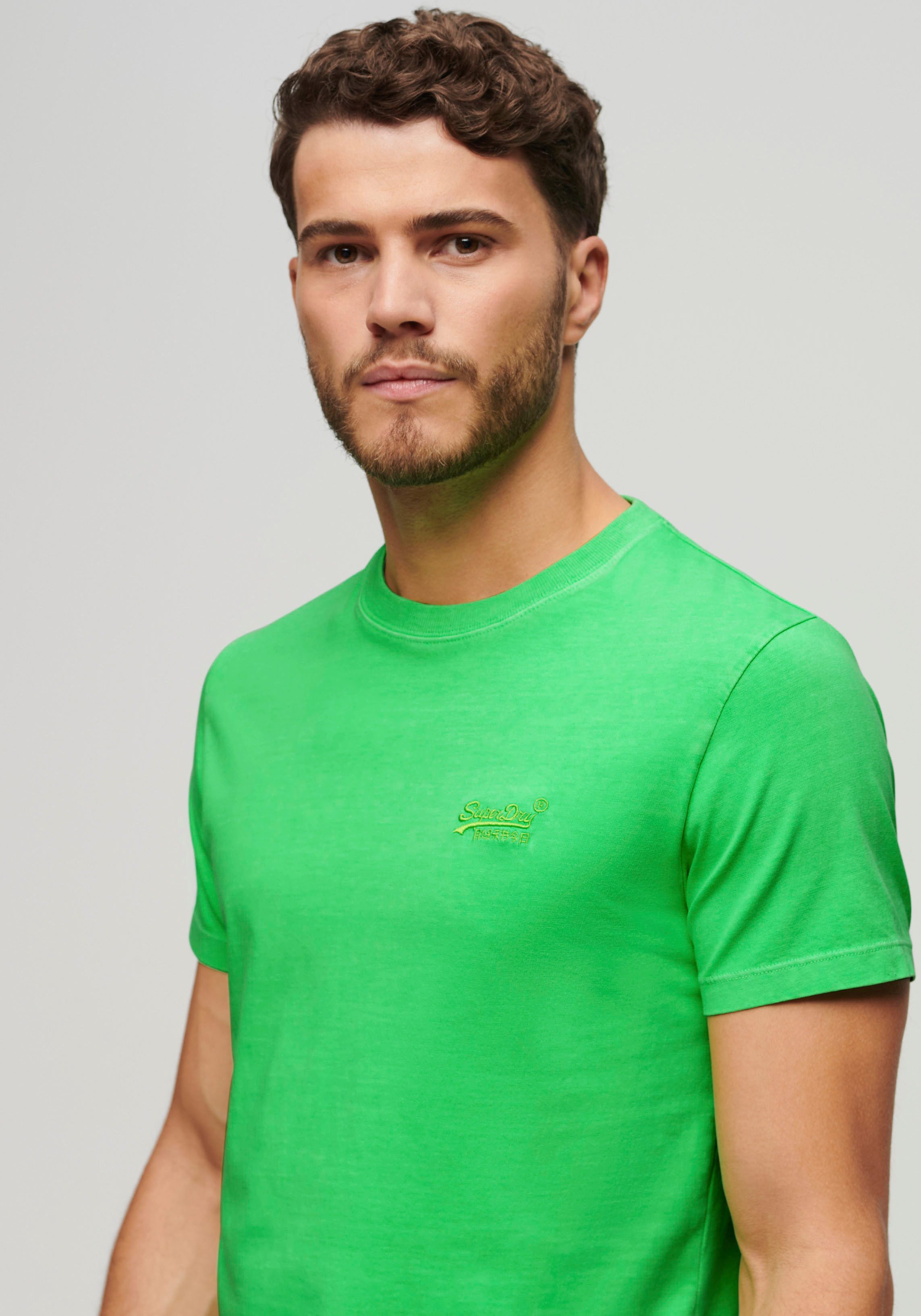Superdry Rundhalsshirt ESSENTIAL LOGO EMB NEON günstig online kaufen