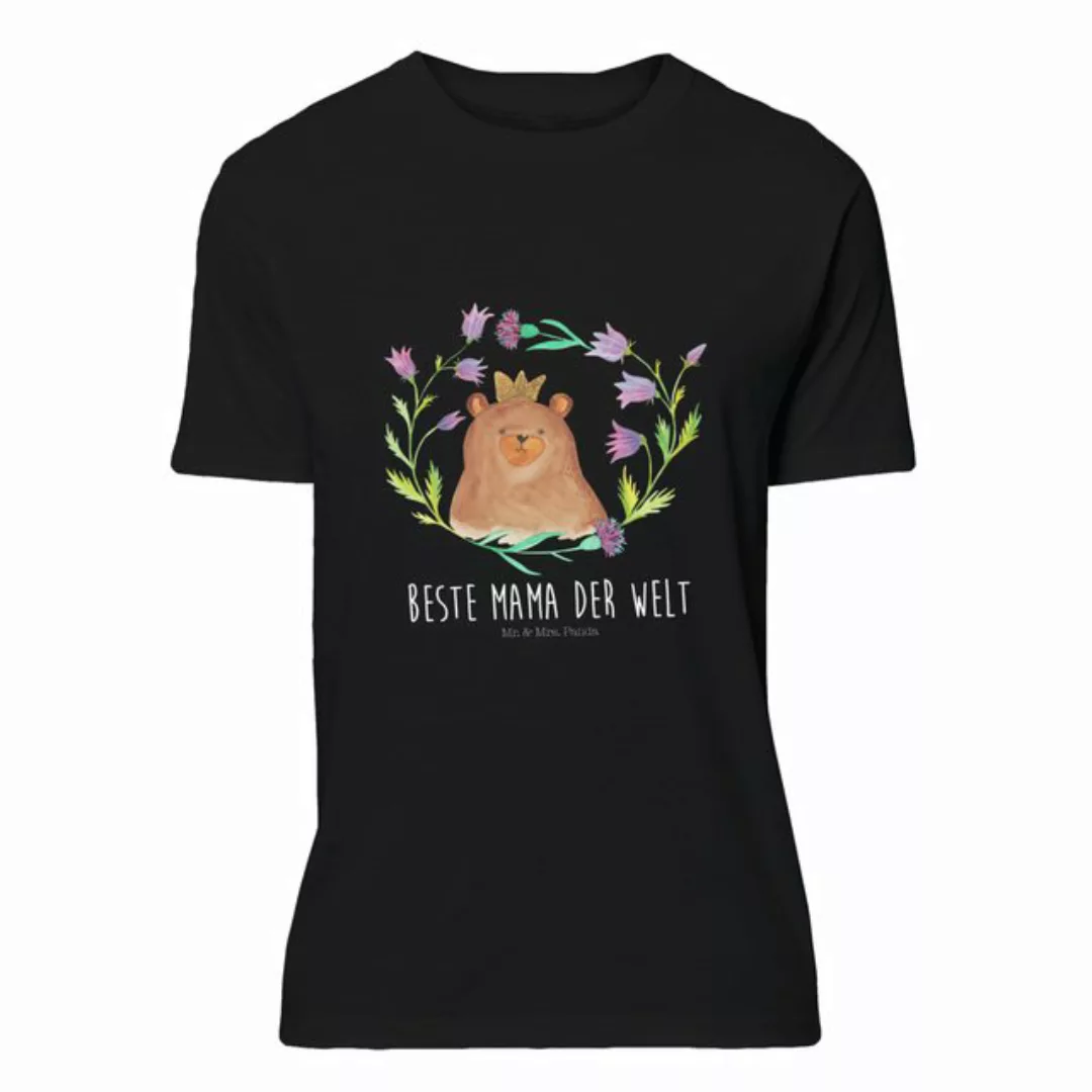 Mr. & Mrs. Panda T-Shirt Bär Königin - Schwarz - Geschenk, Schlafshirt, Mut günstig online kaufen