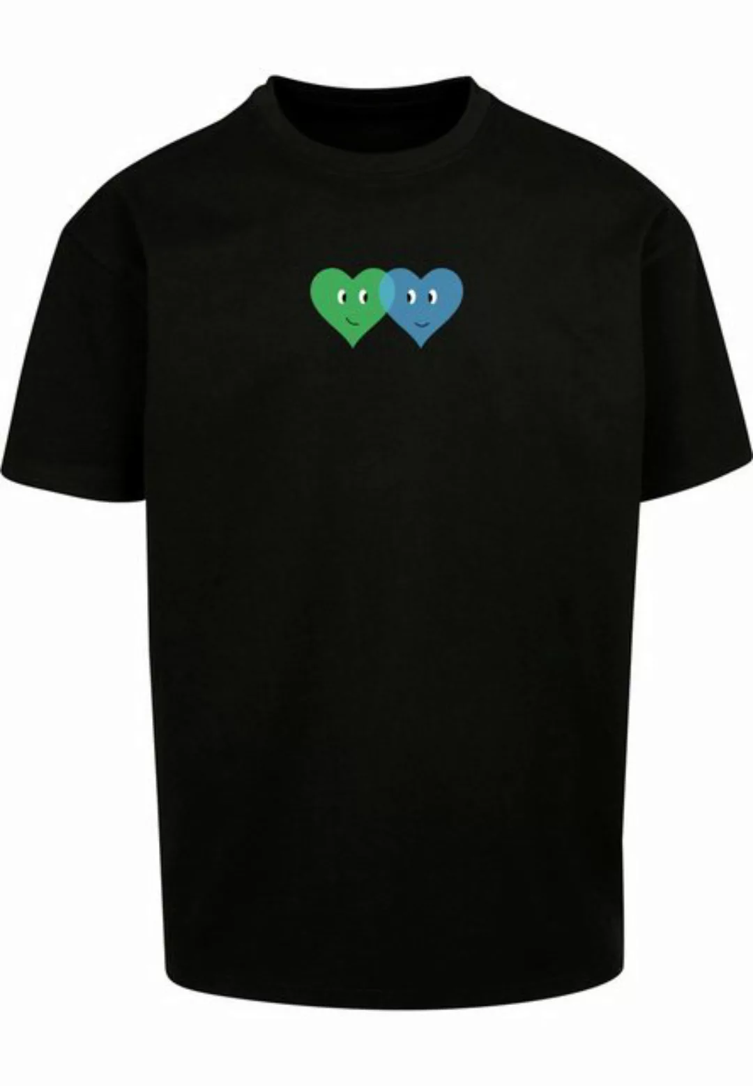 Merchcode T-Shirt Merchcode Hugs & Love - Two Hearts Heavy Oversize Tee (1- günstig online kaufen