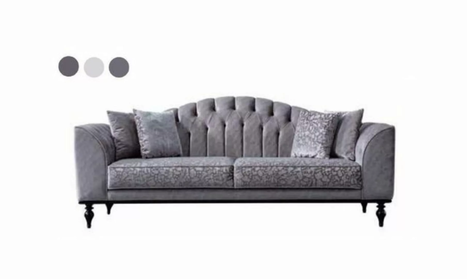 JVmoebel 3-Sitzer Dreisitzer Luxus Sofa Moderne Couch Wohnzimmer Textil Sof günstig online kaufen