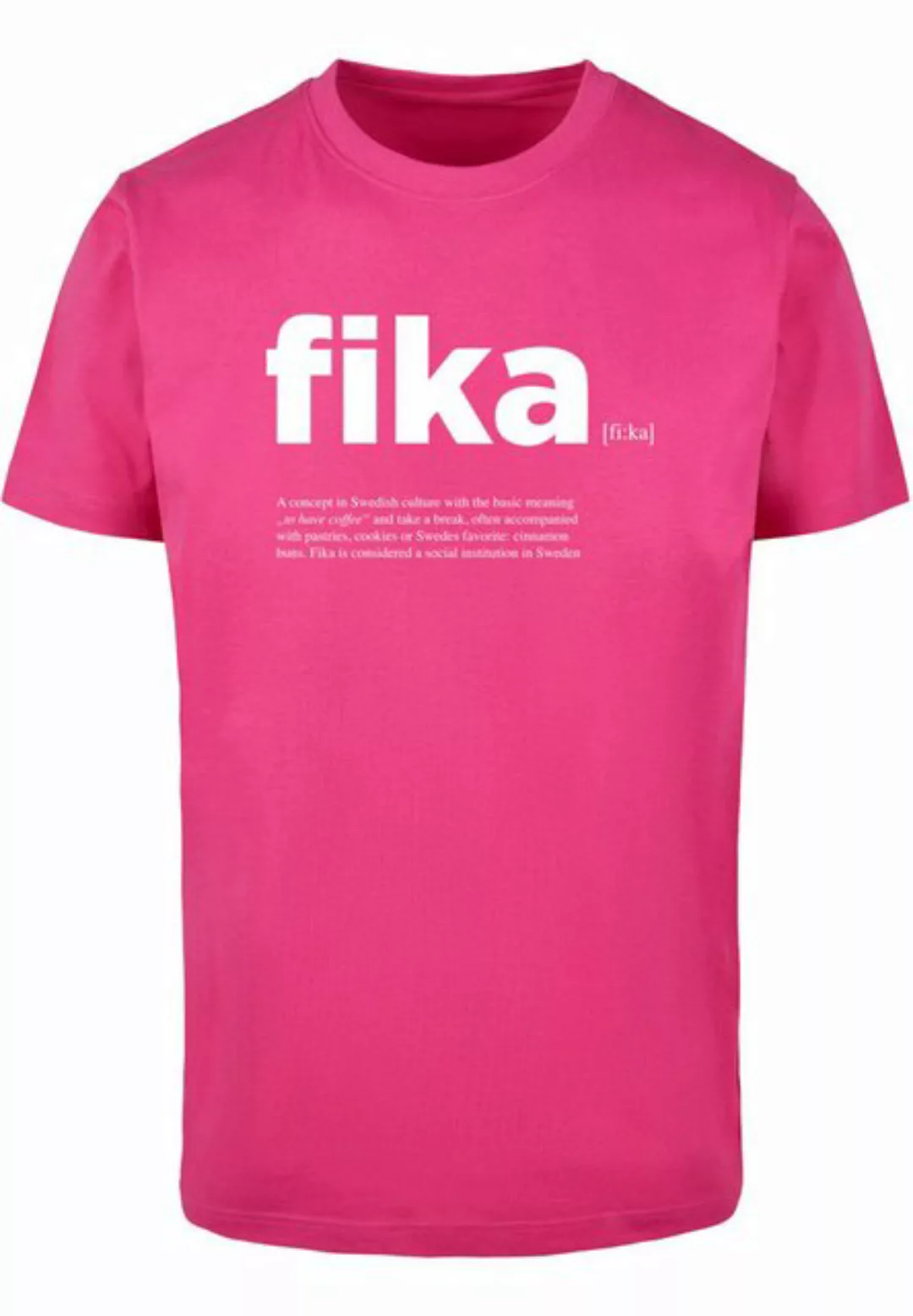 MisterTee Kurzarmshirt MisterTee Herren Fika Definition Tee (1-tlg) günstig online kaufen