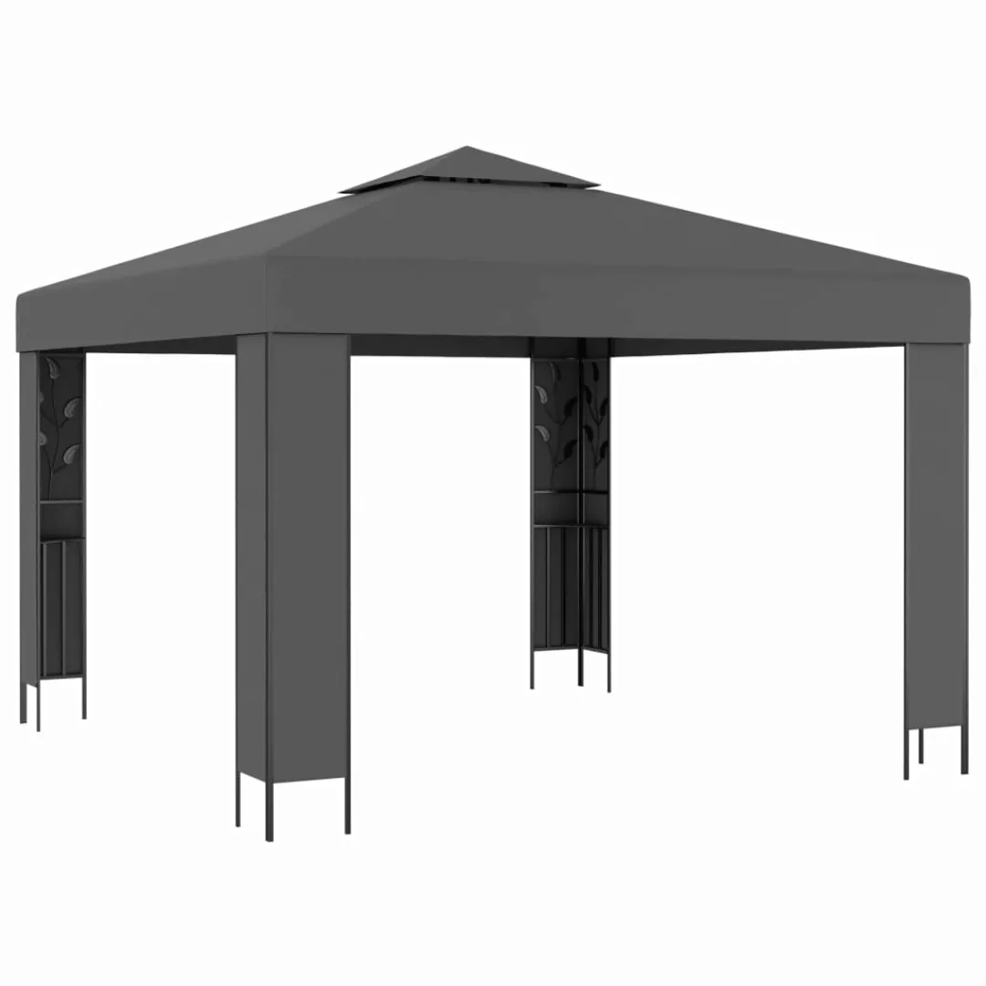 Pavillon Mit Doppeldach 3 X 3 M Anthrazit günstig online kaufen