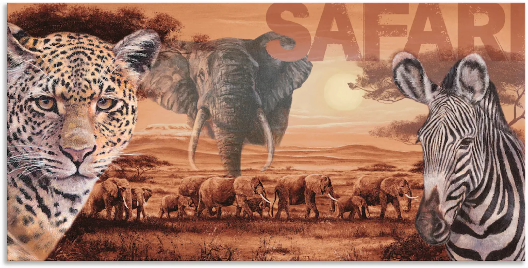 Artland Wandbild "Safari", Wildtiere, (1 St.) günstig online kaufen