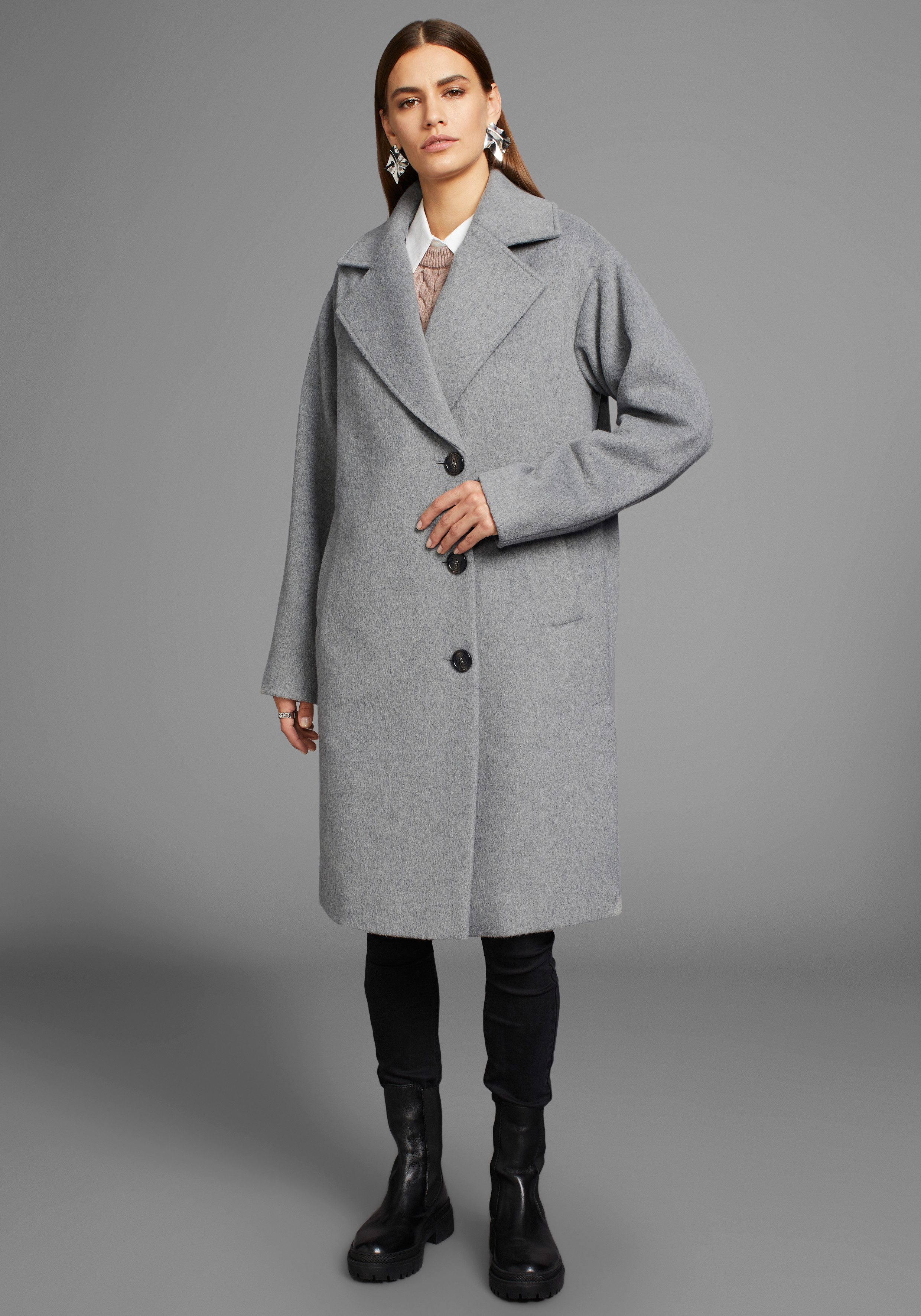HECHTER PARIS Wollmantel in asymmetrischer Oversize-Form günstig online kaufen