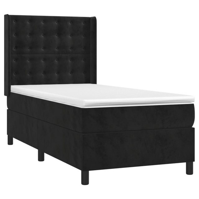 vidaXL Bett Boxspringbett mit Matratze Schwarz 80x200 cm Samt günstig online kaufen