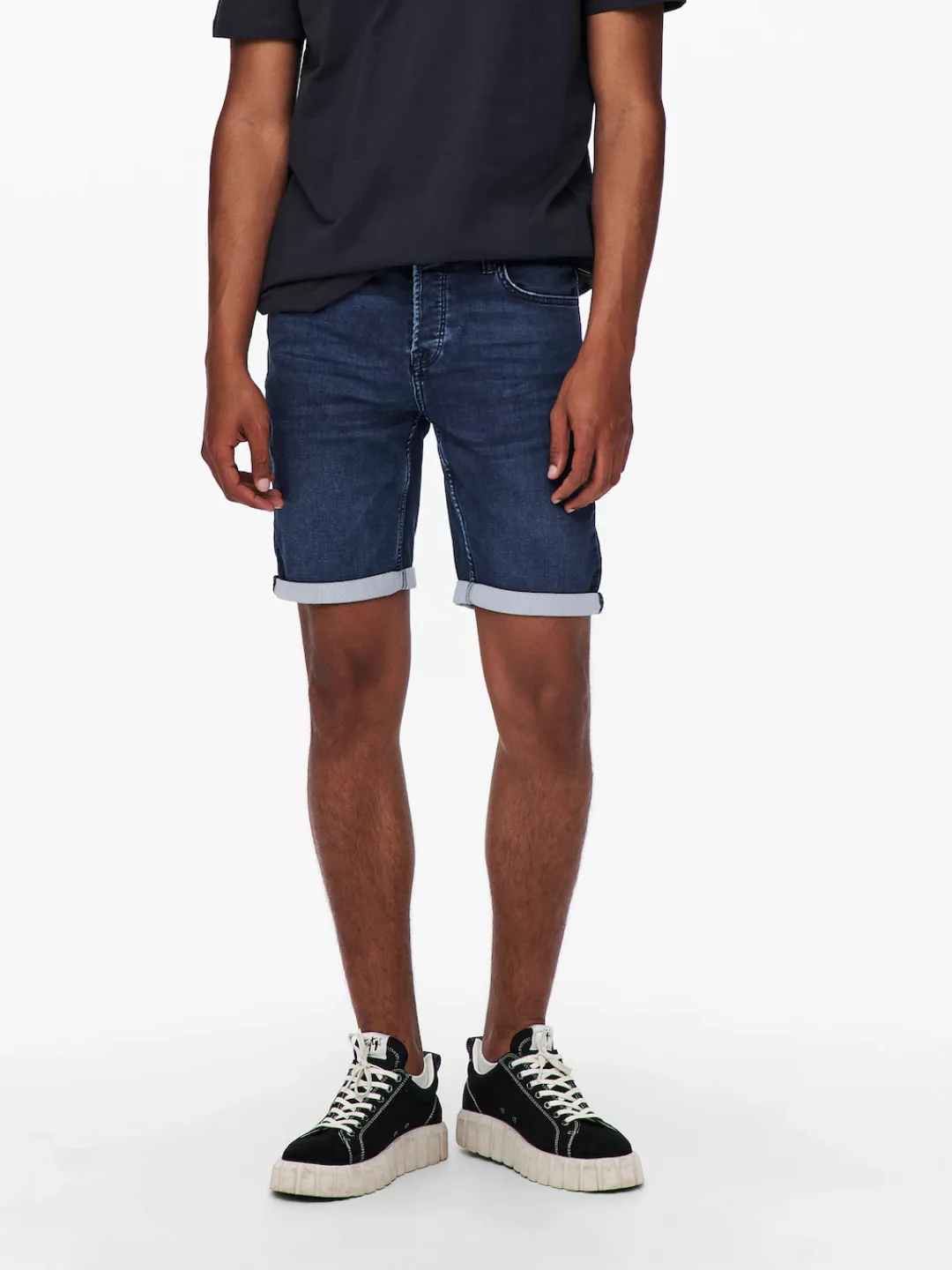 Only & Sons Herren Jeans Short ONSPLY JOG BLUE SHORTS PK 8584- Regular Fit günstig online kaufen