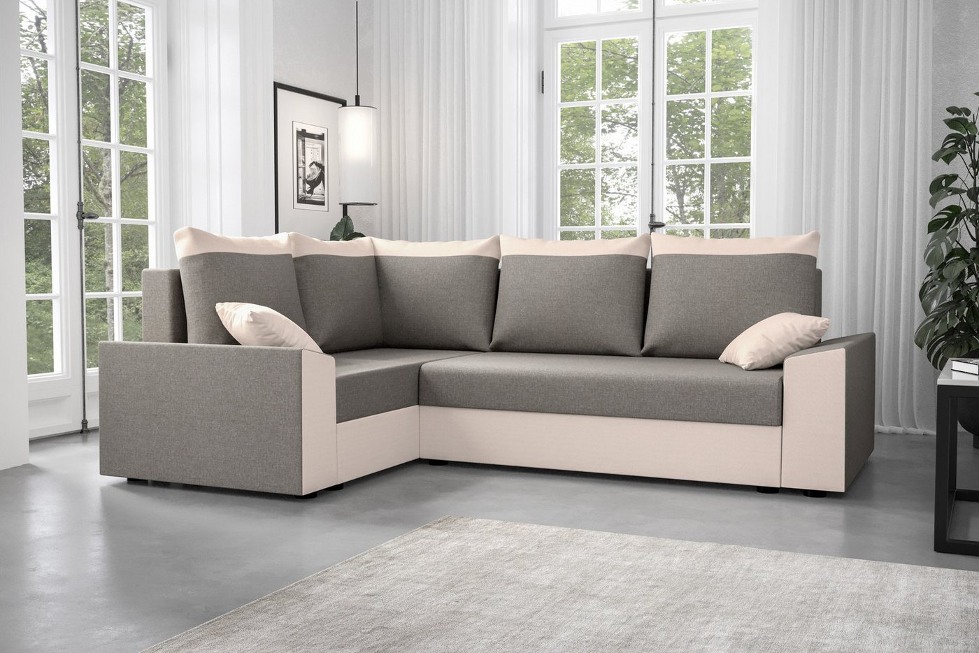 ALTDECOR Ecksofa PAULI-PLUS, Couch mit Schlaffunktion, Wohnzimmer - Wohnlan günstig online kaufen